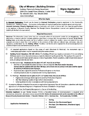 Signs Application Package