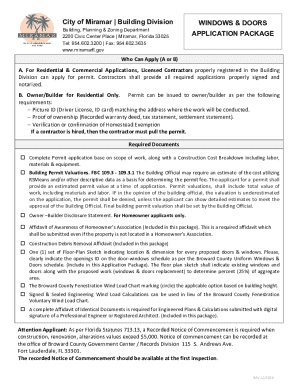 Windows & Doors Application Package