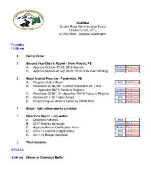 County Road Administration Board Agenda