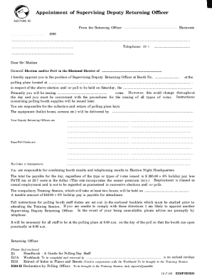 Memorandum for the Guidance of Returning Officers General ...