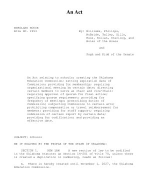 Enrolled House Bill No. 2693