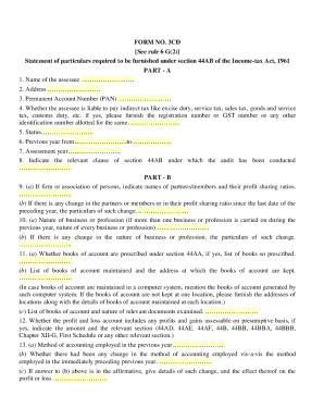 Form 3CD Tax Audit Report