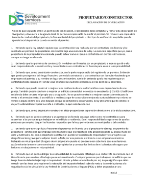 Declaracin del dueo de la propiedad respecto a las ...