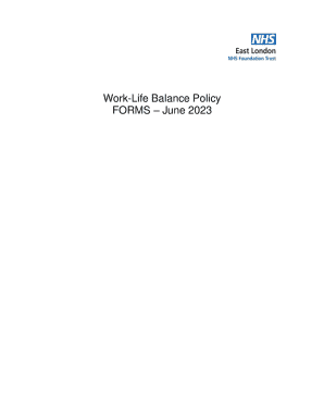 Fillable Online Work-life Balance Policy Fax Email Print - pdfFiller