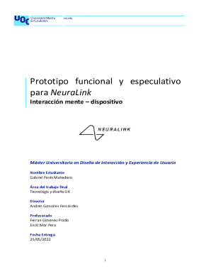 Prototipo funcional y especulativo para neuralink