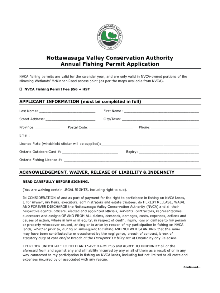 Fillable Online Nottawasaga Valley Conservation Authority Annual ...
