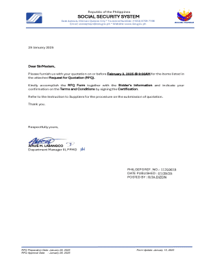 Request for Quotation (rfq) Form