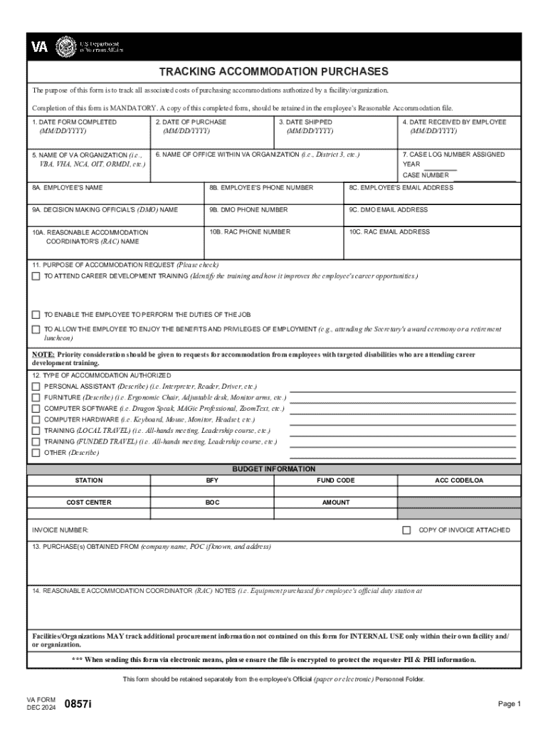 Tracking Accommodation Purchases Preview on Page 1