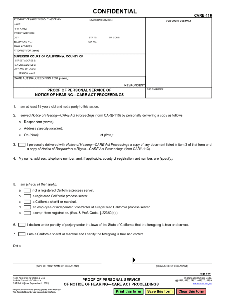 Care-116 Preview on Page 1