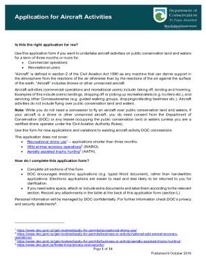 Application for Aircraft Activities