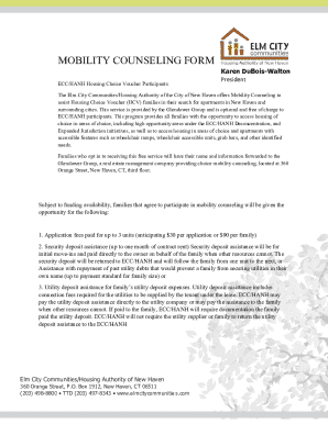 Mobility Counseling Form