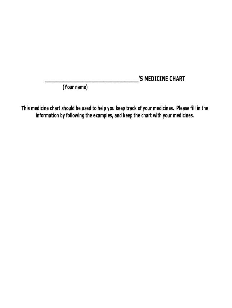 Fillable Online Medicine Tracking Chart Fax Email Print pdfFiller