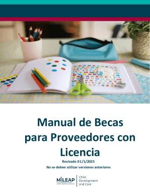 Manual de becas para proveedores con licencia