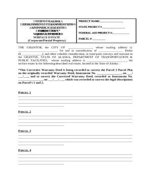 Corrective Warranty Claim Deed Surface Estate