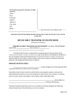 Revocable Transfer on Death Deed