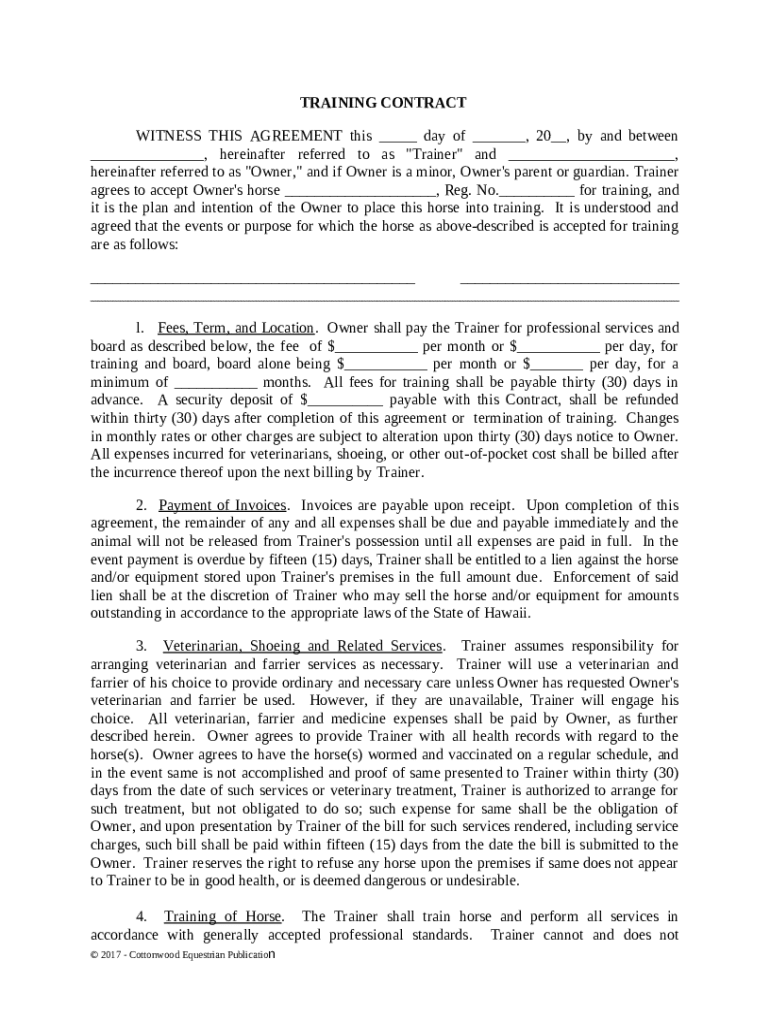 Training Contract Record Example Training Contract Doc Template | pdfFiller