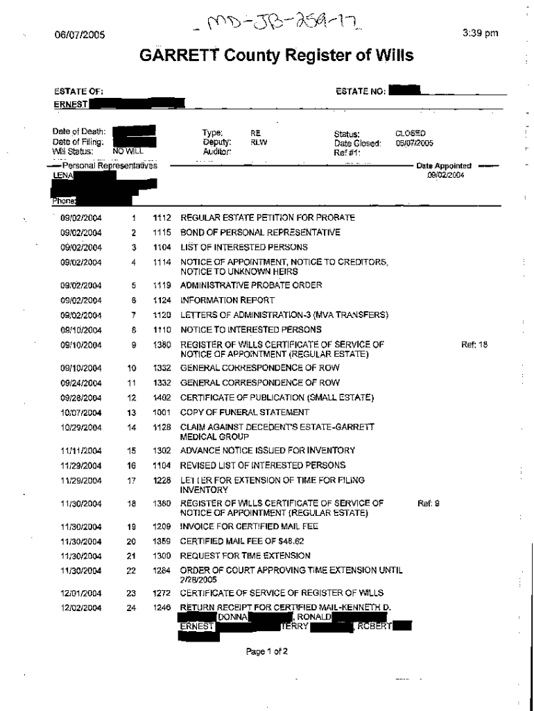 Fillable Online A17 Register of Wills Fax Email Print - pdfFiller