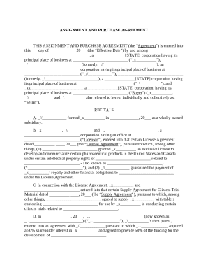 ASSIGNMENT AND PURCHASE AGREEMENT