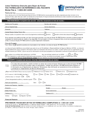 Fax-formulario de referencia del paciente