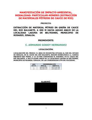 Manifestación de impacto ambiental