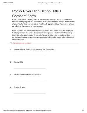 Rocky river high school title i compact form