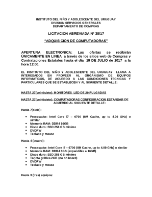 Licitación abreviada n° 38/17