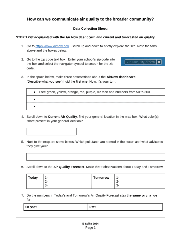 Data Collection Sheet Doc Template | pdfFiller