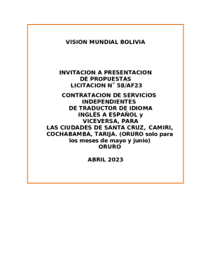 Invitación a presentación de propuestas