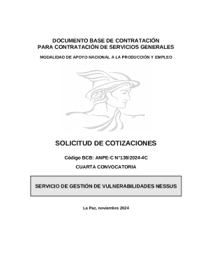 Documento base de contrataci?n para contrataci?n de servicios generales