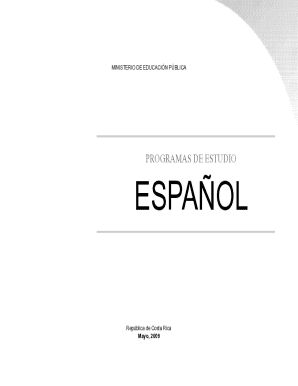 Programas de estudio español
