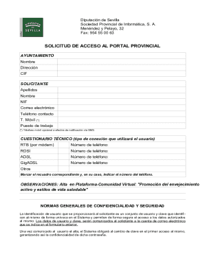 Solicitud de acceso al portal provincial