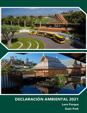 Declaración ambiental 2021 loro parque - siam park