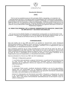 Por la cual se establece para el ao gravable 2025 y siguientes, el contenido, las