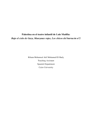 Palestina en el teatro infantil de luis matilla: