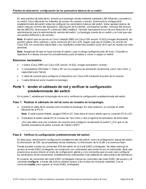 Prctica de laboratorio: configuracin de los parmetros bsicos