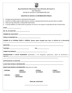Solicitud de acceso a la información pública