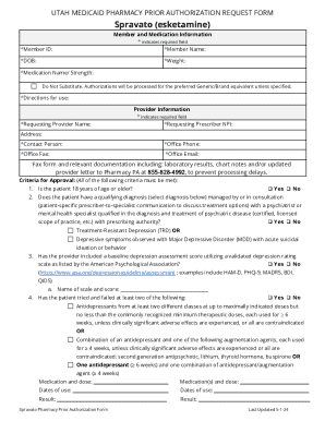 Utah Medicaid Pharmacy Prior Authorization Request Form