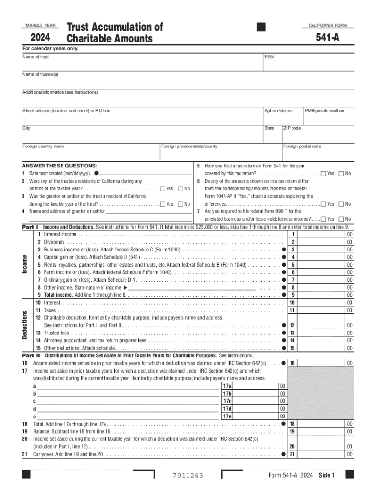 Form 541-a Preview on Page 1