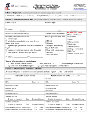 Formulario de pre-selección