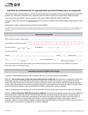 Solicitud de nombramiento de representante personal limitado