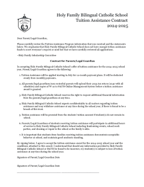 Tuition assistance contract