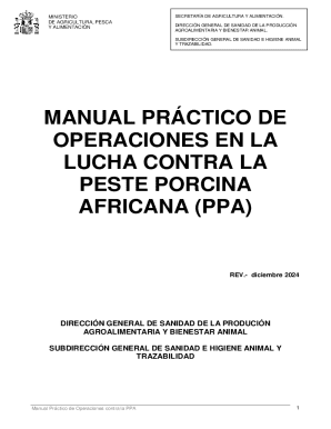 Manual práctico de operaciones en la lucha contra la peste porcina africana (ppa)