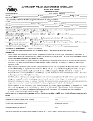 Autorización para la divulgación de información