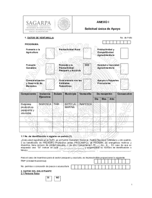 Solicitud única de apoyo