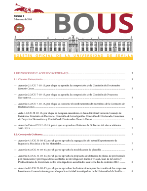 1/cu 7-10-13, por el que se aprueba la composicin de la comisin de doctorados