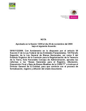Aprobado en la sesin 12/09 el da 26 de noviembre del 2009