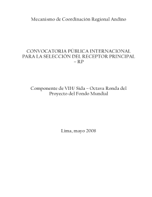 Convocatoria pública internacional