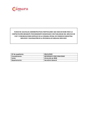 Pliego de clausulas administrativas particulares que han de regir para la