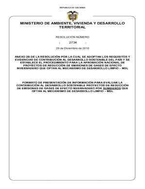 Formato de presentación de información para evaluar la contribución al desarrollo sostenible