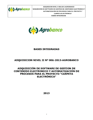 Adquisicion nivel ii 006-2013-agrobanco